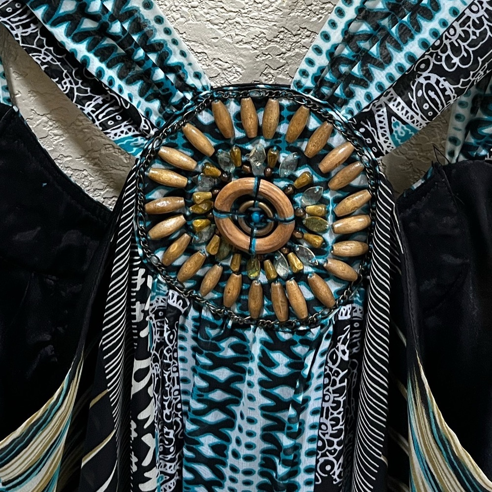 Eci New York Beaded summer tunic/mini EUC - Picture 5 of 8